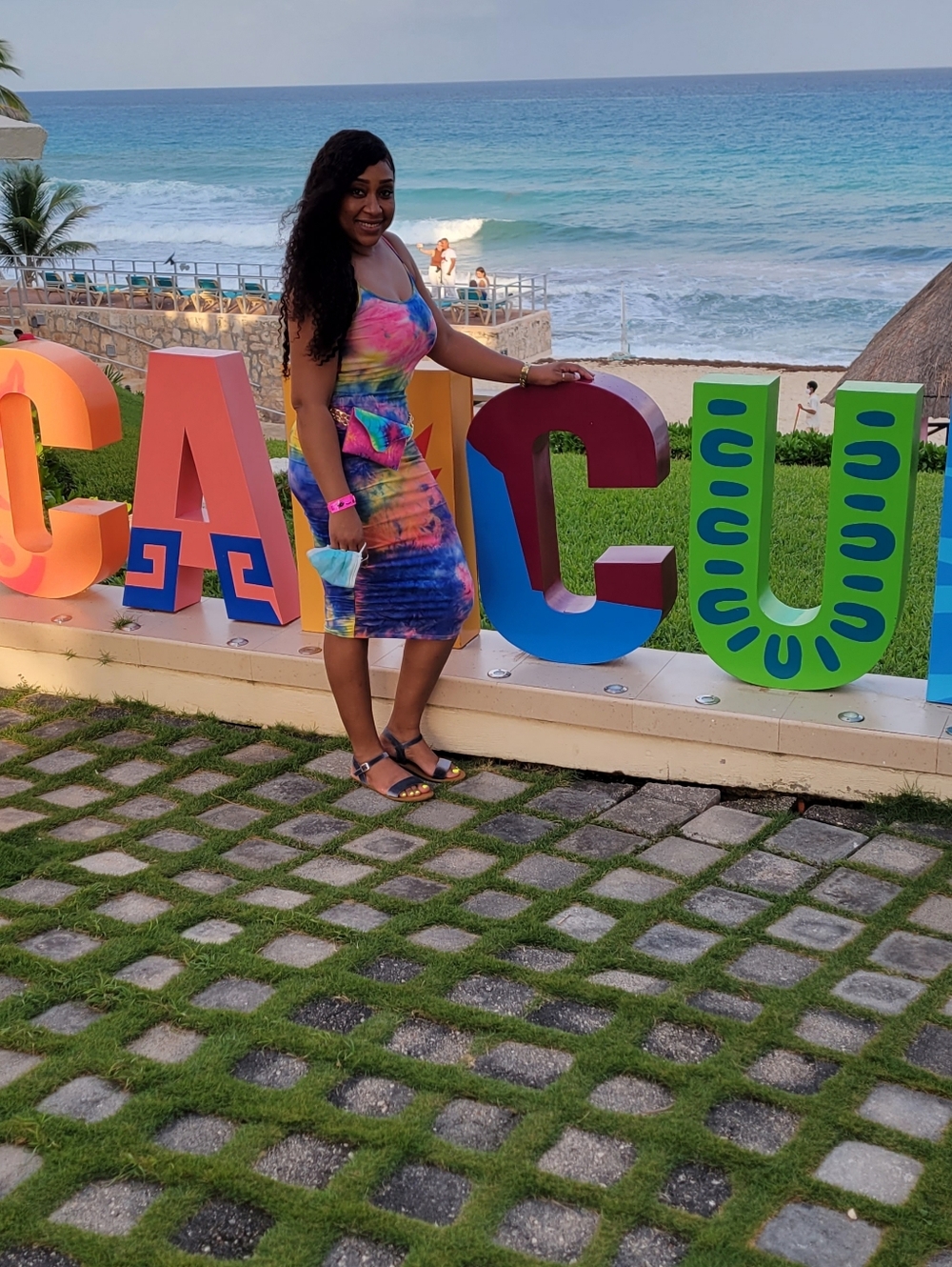 Fashion Nova Colorful Tie-Dye Midi Dress